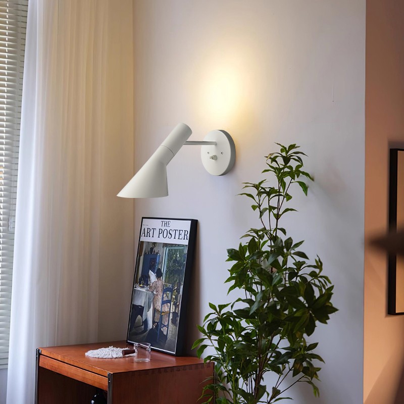 Modern Nordic Metal Wall Lamp - Directional Asymmetrical Sconce for Hallway