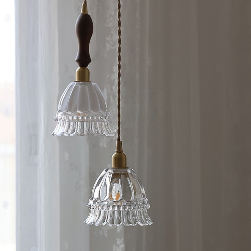 French Pastoral Jellyfish Glass Pendant Light K881