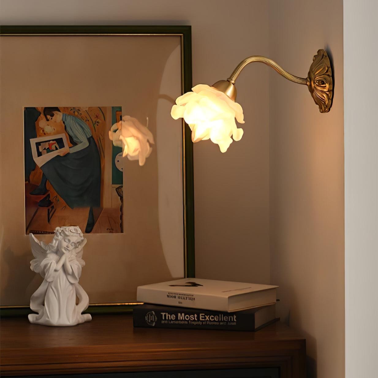 Brass Rose Wall Light K277