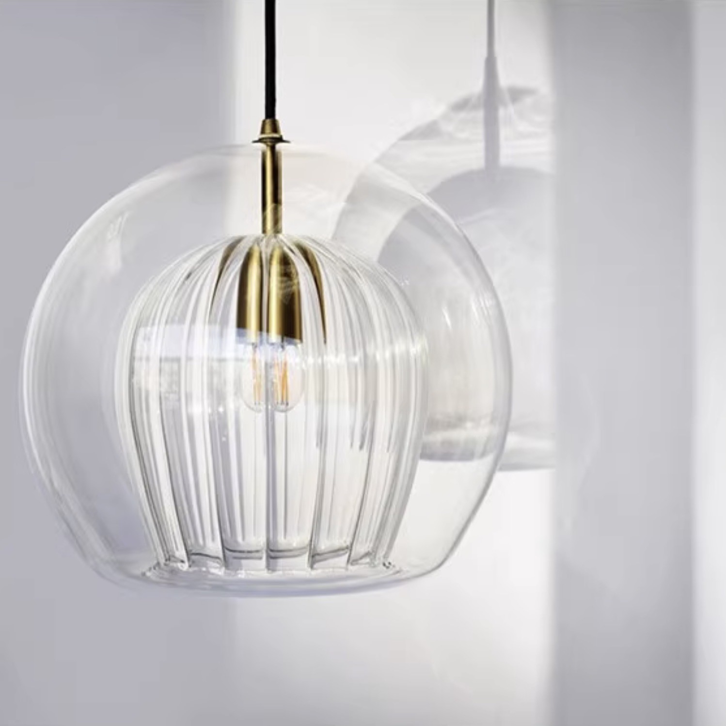 Modern Pleated Glass Pendant Light K862