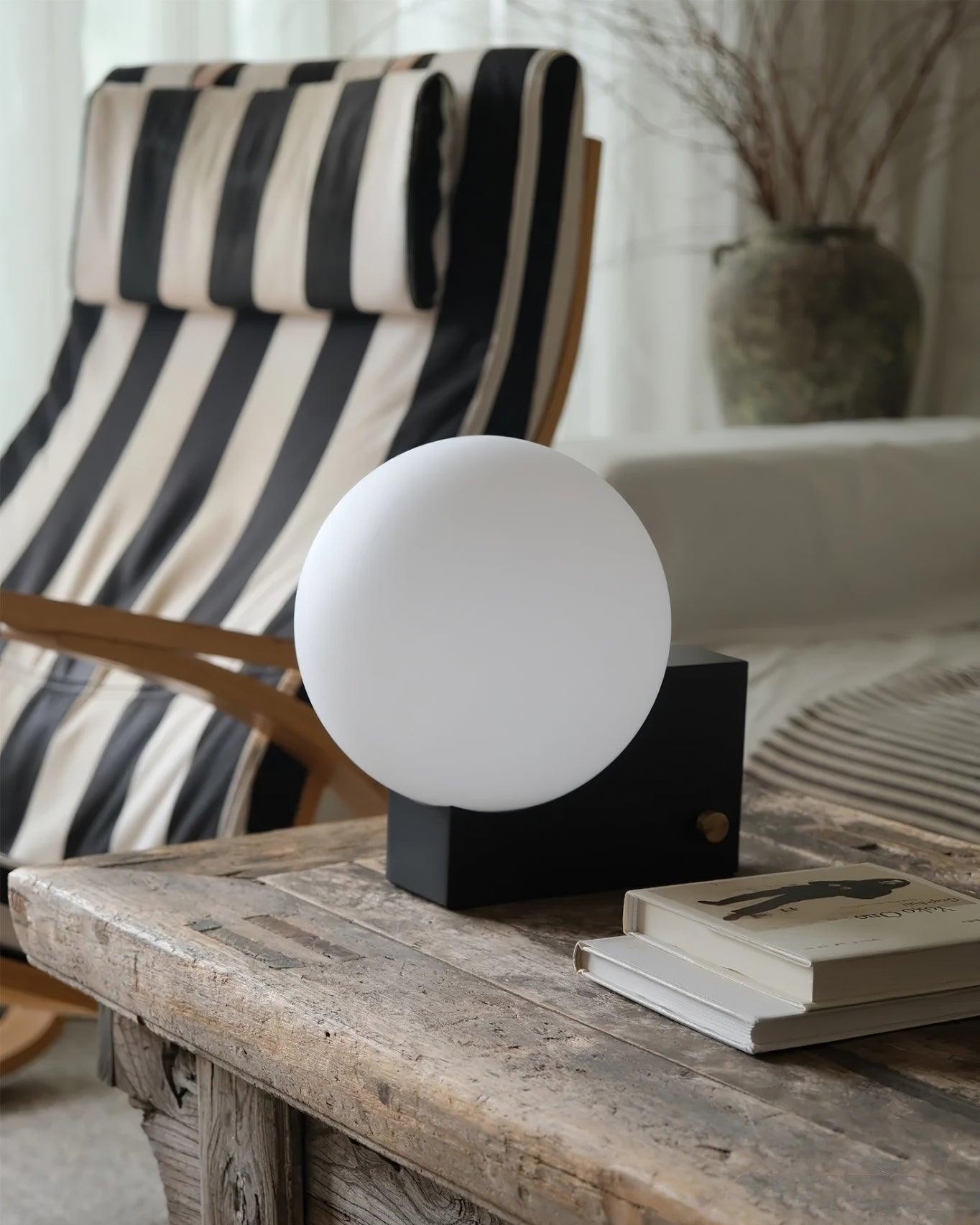 Geometric Lamp Base Glass Globe Table Lamp K399