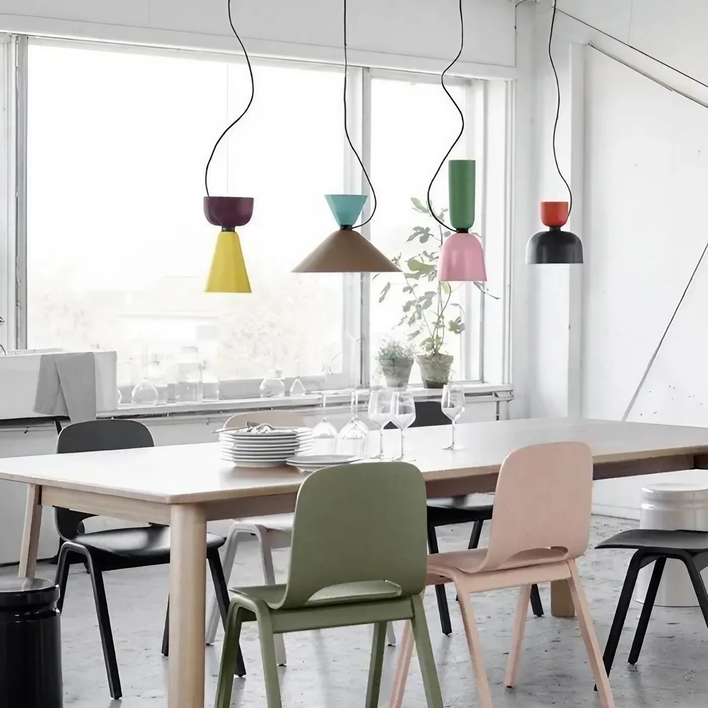 Macaron Design Alphabeta Metal Pendant Light K73