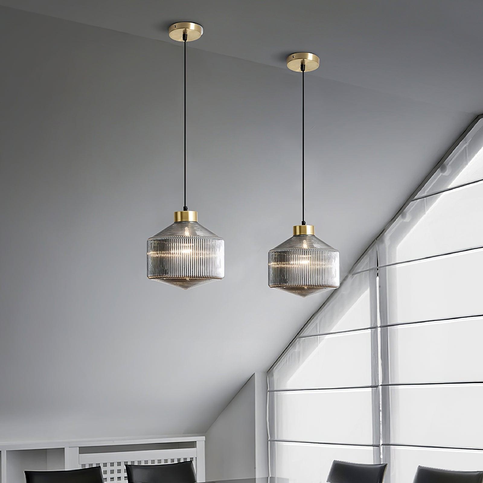 Striped Spinning Top Pendant Light K678