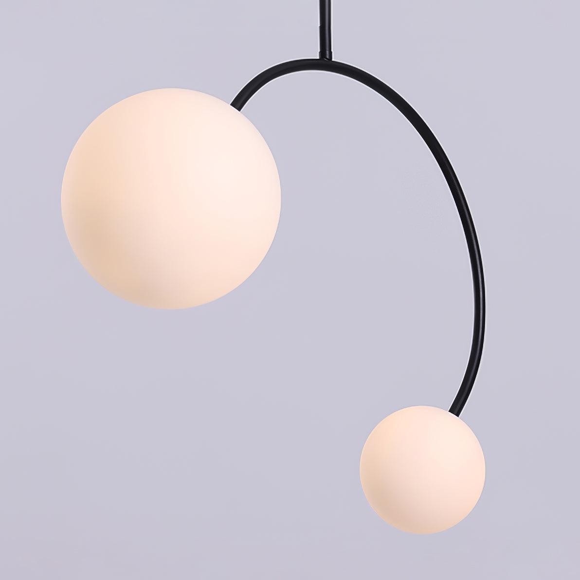 Creative Double Heads Glass Pendant Lamp K249