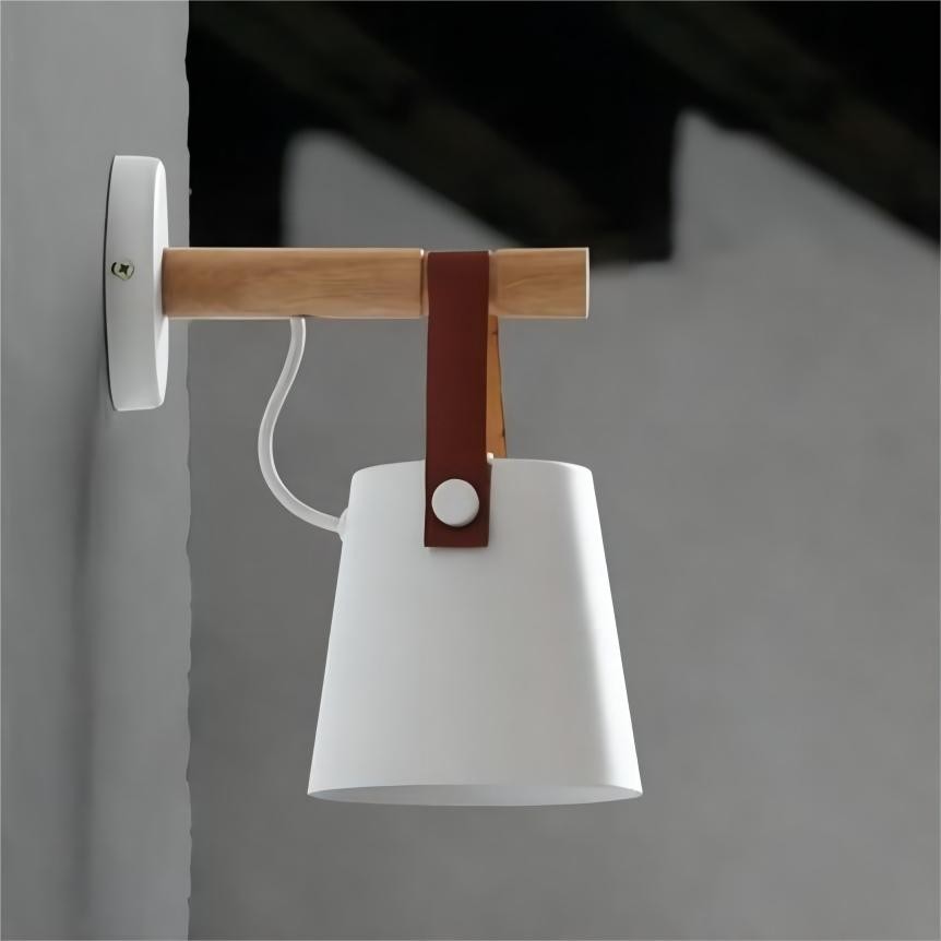 LED Wooden Nordic Strap Wall Light