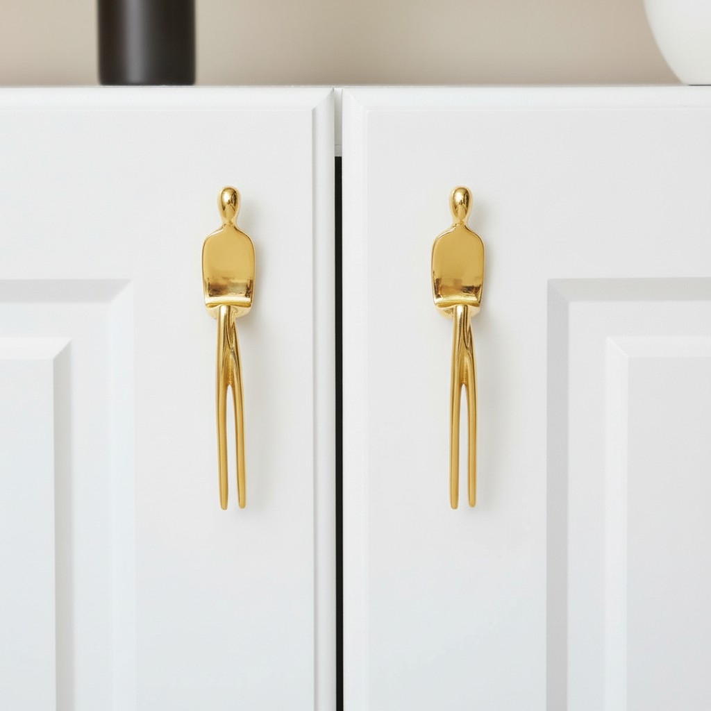 Verlitho Retro Cabinet Handle - Nordic Furniture Pull For Wardrobes and Drawers K2365