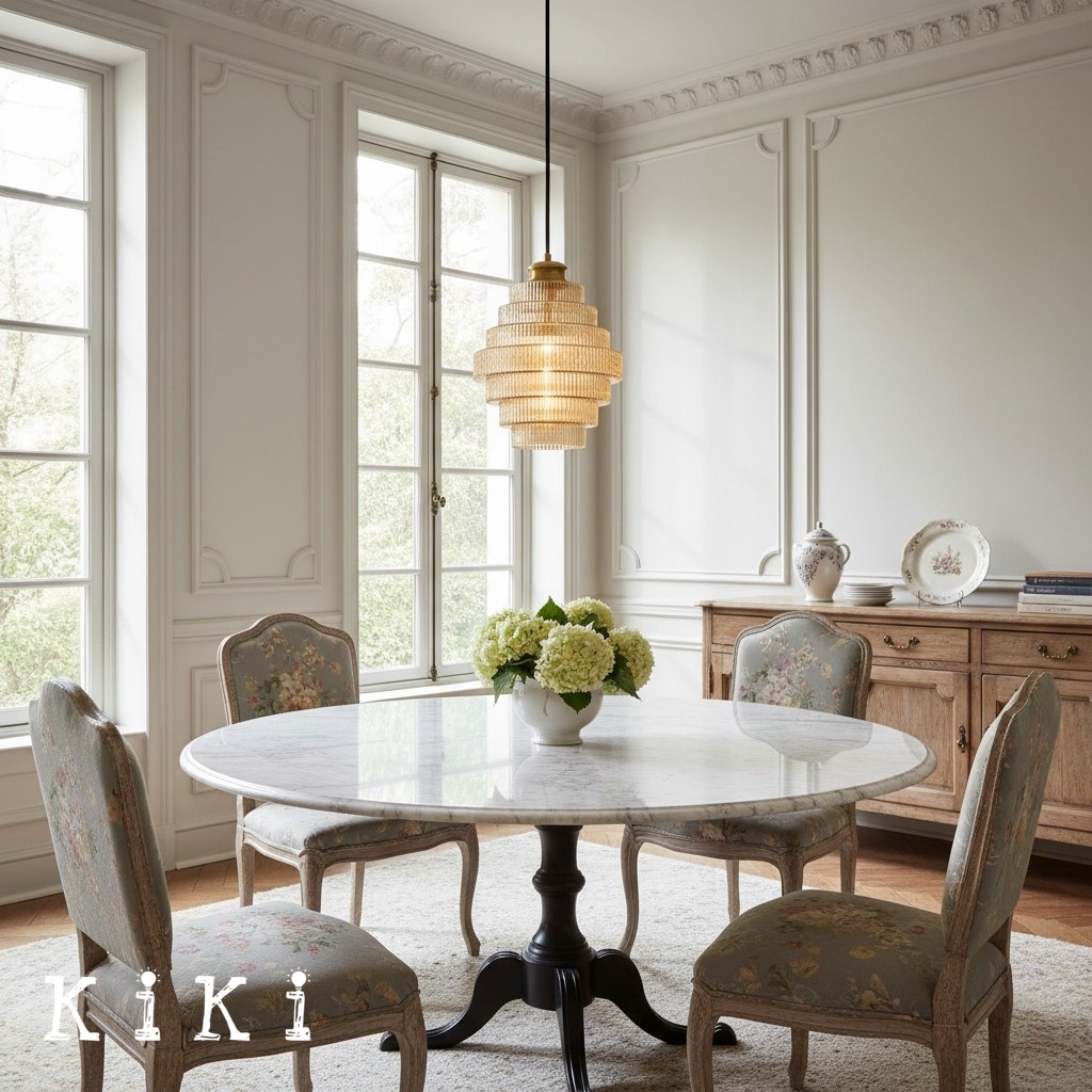 Bottis Minimalist Glass Pendant Lamp - Stylish Layered Hanging Light for Dining Table K469