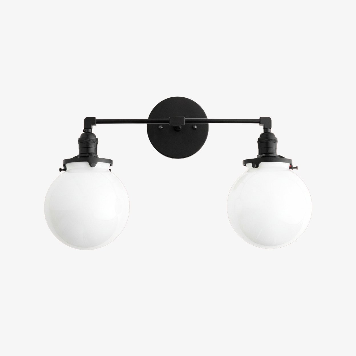 Lumio Globe Glass Globe Vanity Light - Modern Two Light Bathroom Sconce K1432
