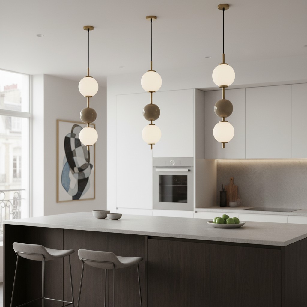 Cream Style Globe Bubble Pendant Light K154