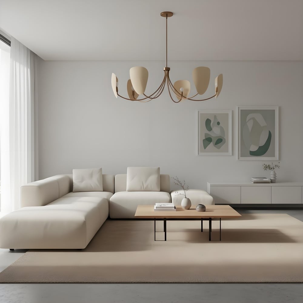 Shella Artistic Chandelier - Curved-arm Design for Dining rooms or Living Rooms K1655