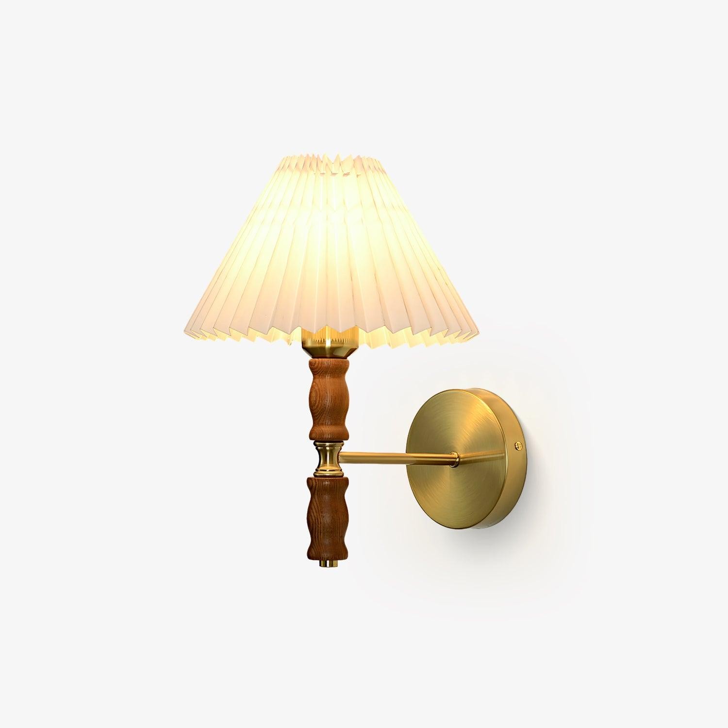 Japanese Retro Walnut Atmosphere Wall Light For Bedroom K602