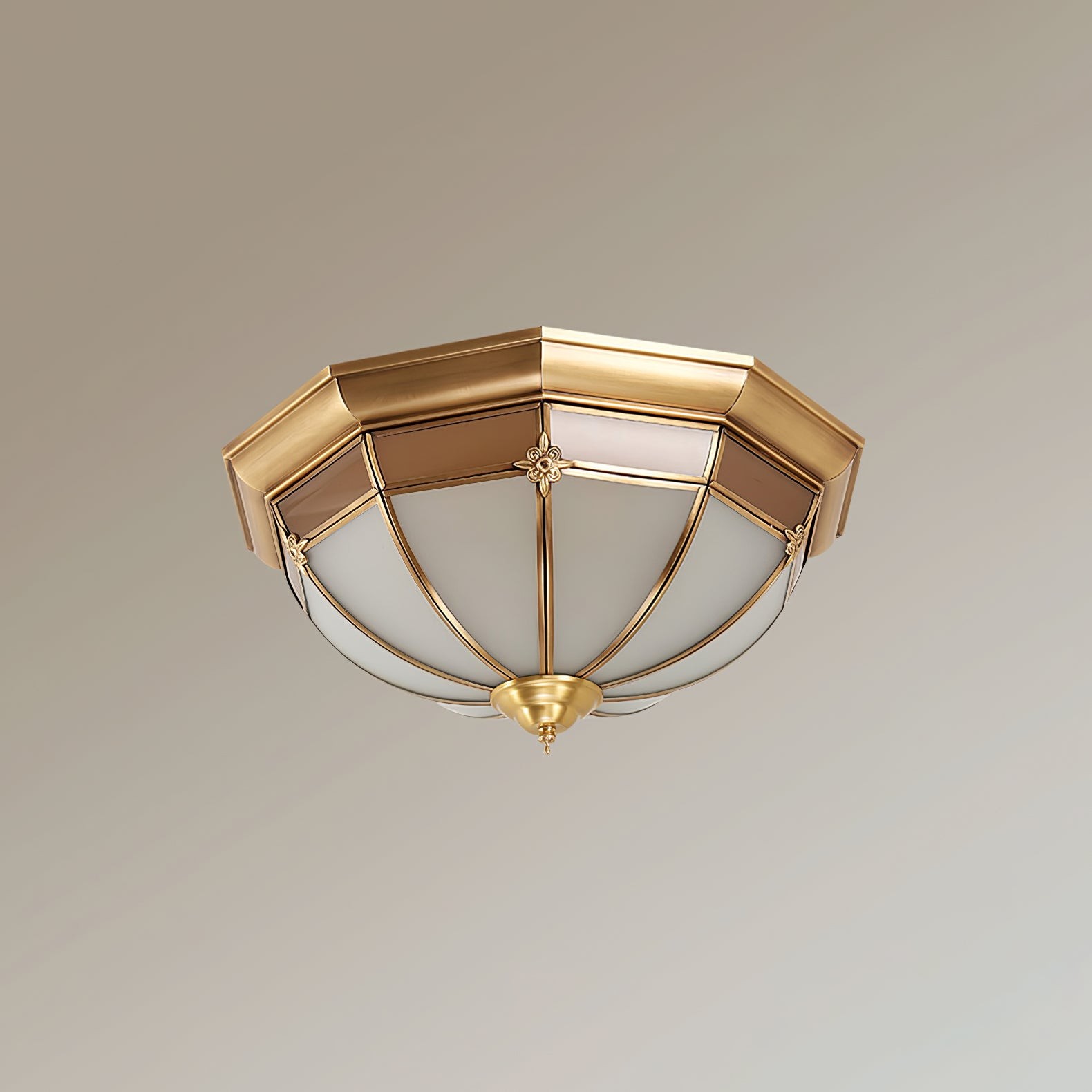 Dome Brass Flush Ceiling Lamp K350