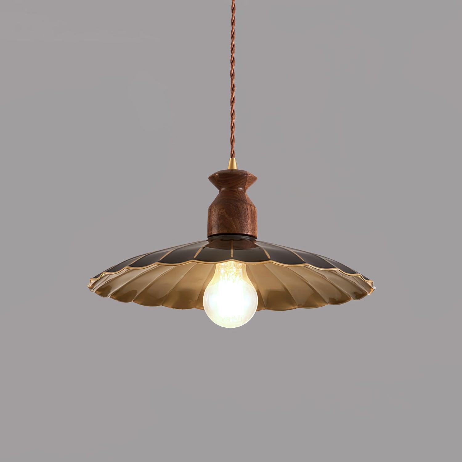 Round Brass Metal Badge Gold Pendant Lamp K272