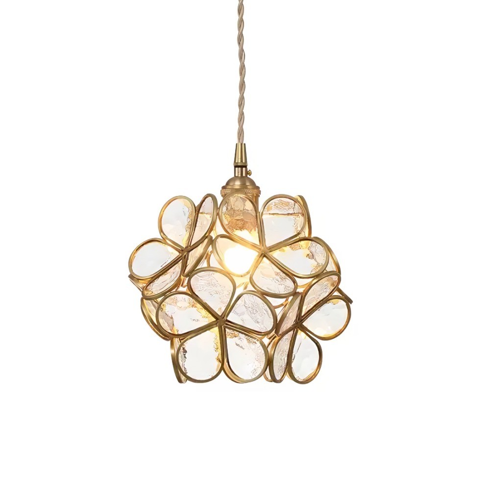 Flower Petal Glass Pendant Light