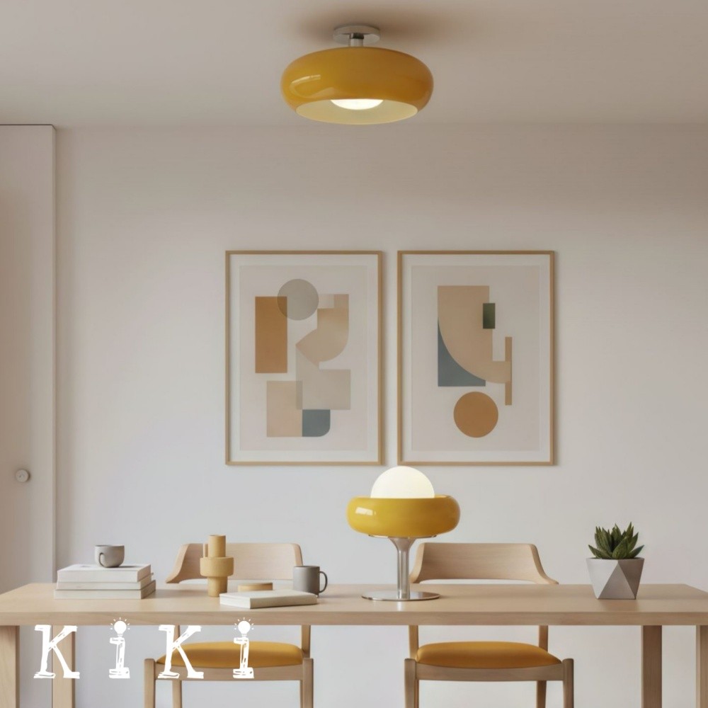 Bauhaus Style Vintage Glass Ceiling Light K72