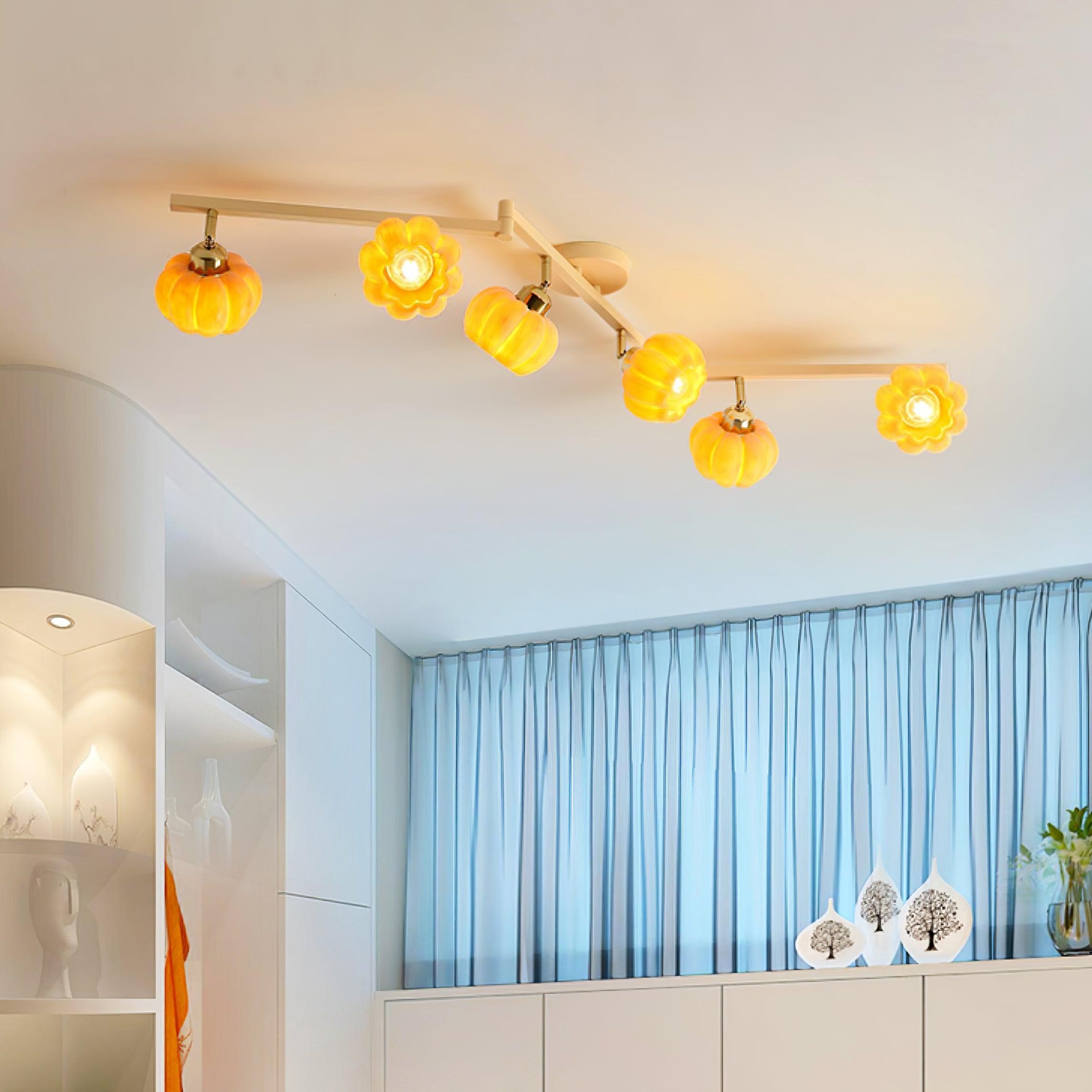 Pumpkin Flower Ceiling Lamp K739