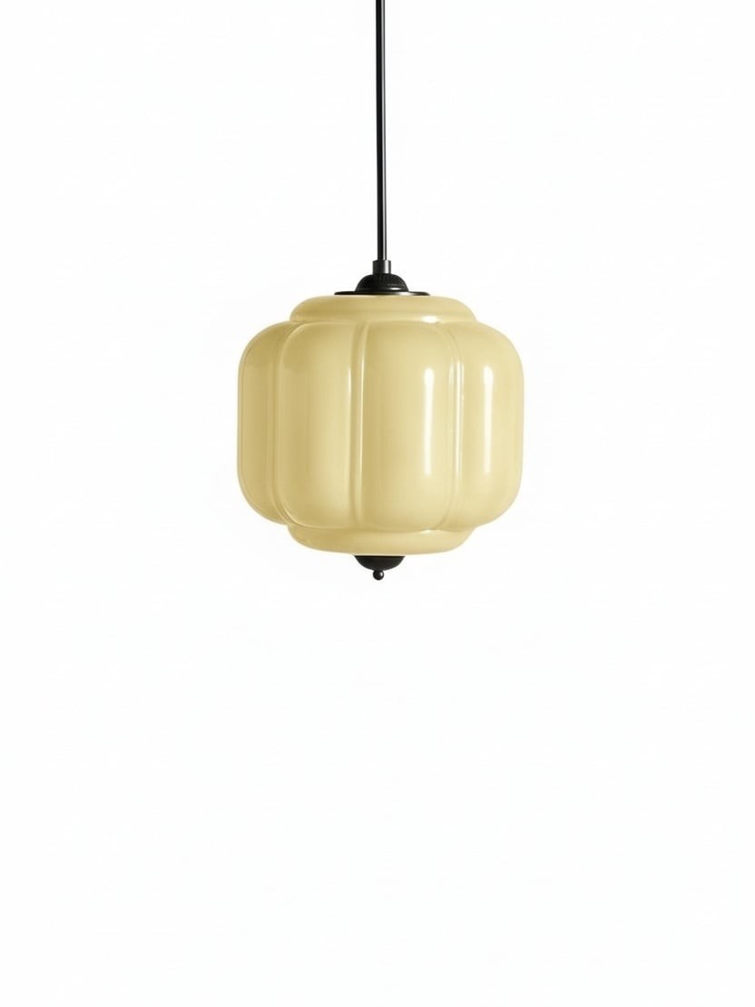Eloise Classic Glass Pendant Light - Retro Glass and Metal Hanging Lamp for Kitchen Island Cafe K1475