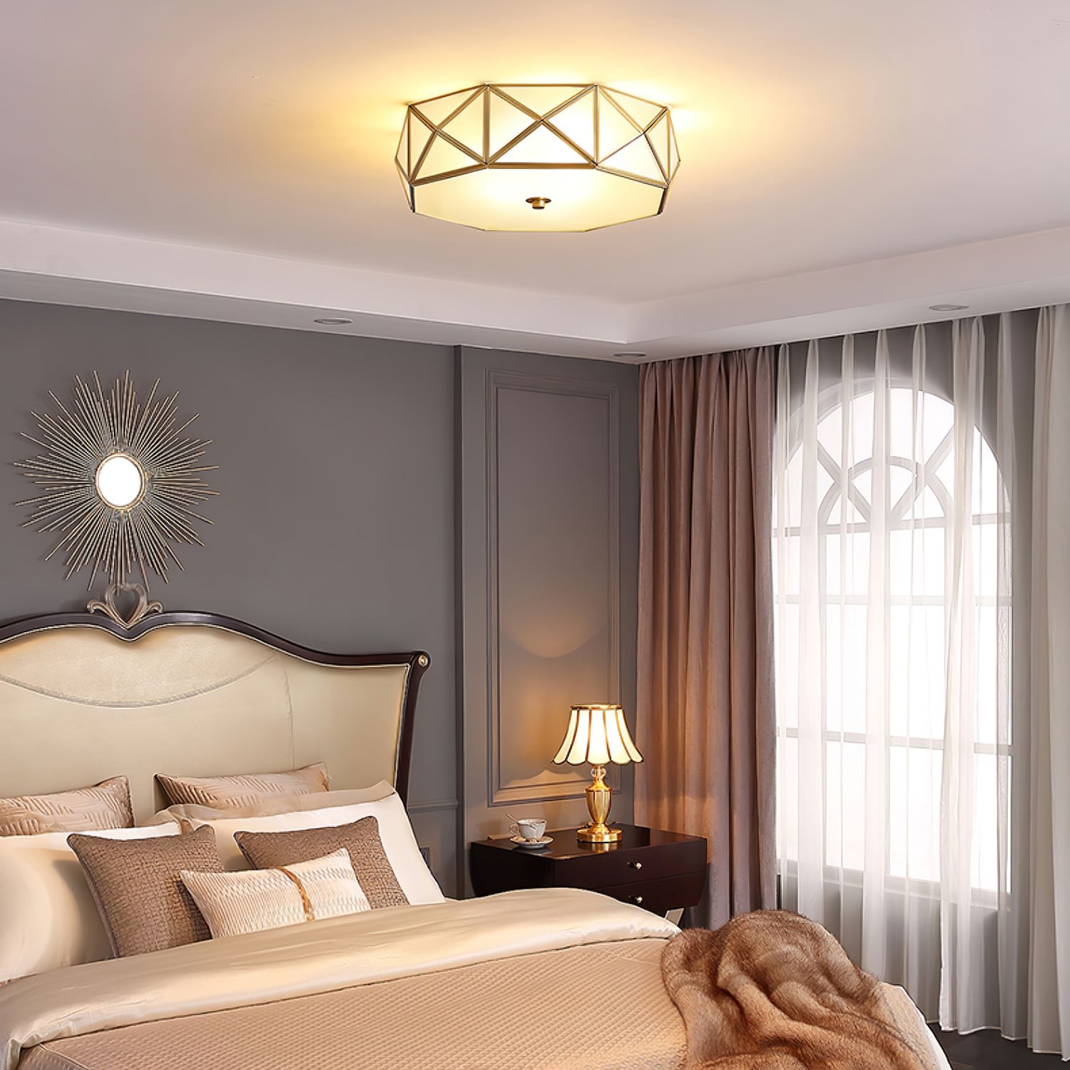 Geometric Shaped Flush Ceiling Light K402