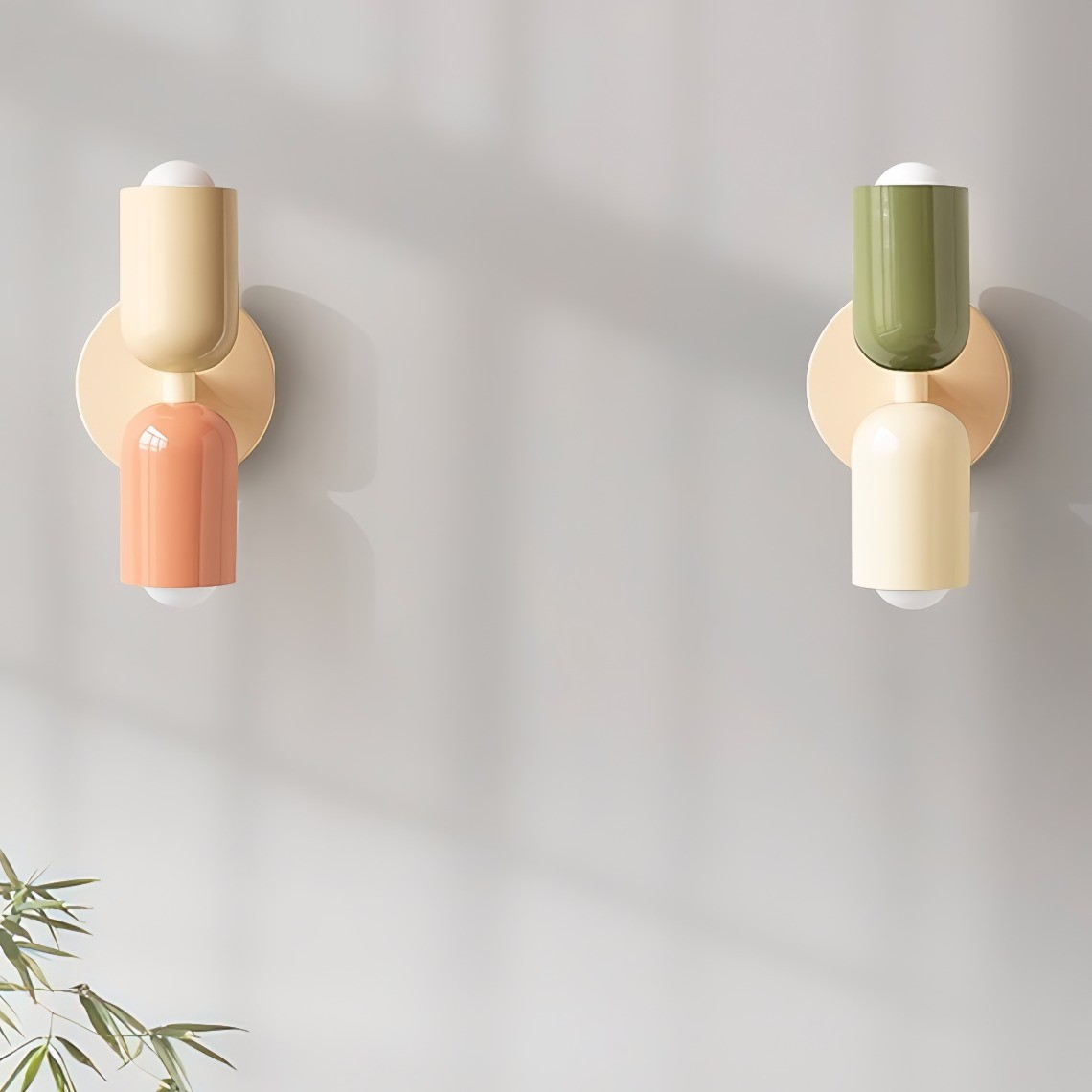 Elegant Up Down Wall Sconce - Bauhaus Double Heads Wall Light for Bedroom and Lounge