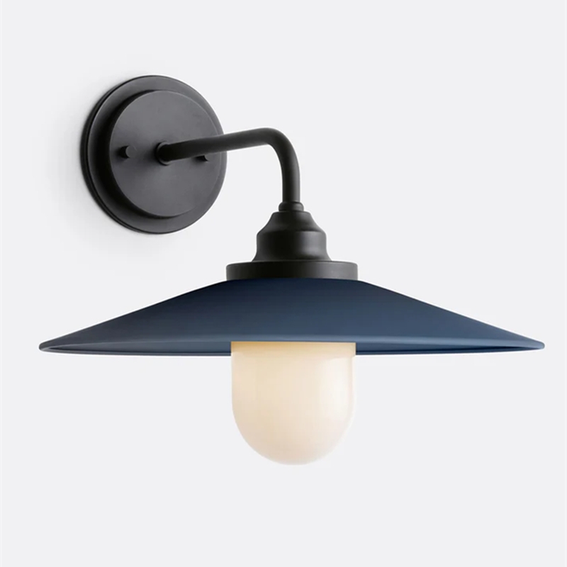 Cordax Utility-Inspired Wall Sconce - Metal and Glass for Indoor Outdoor Decor K2046