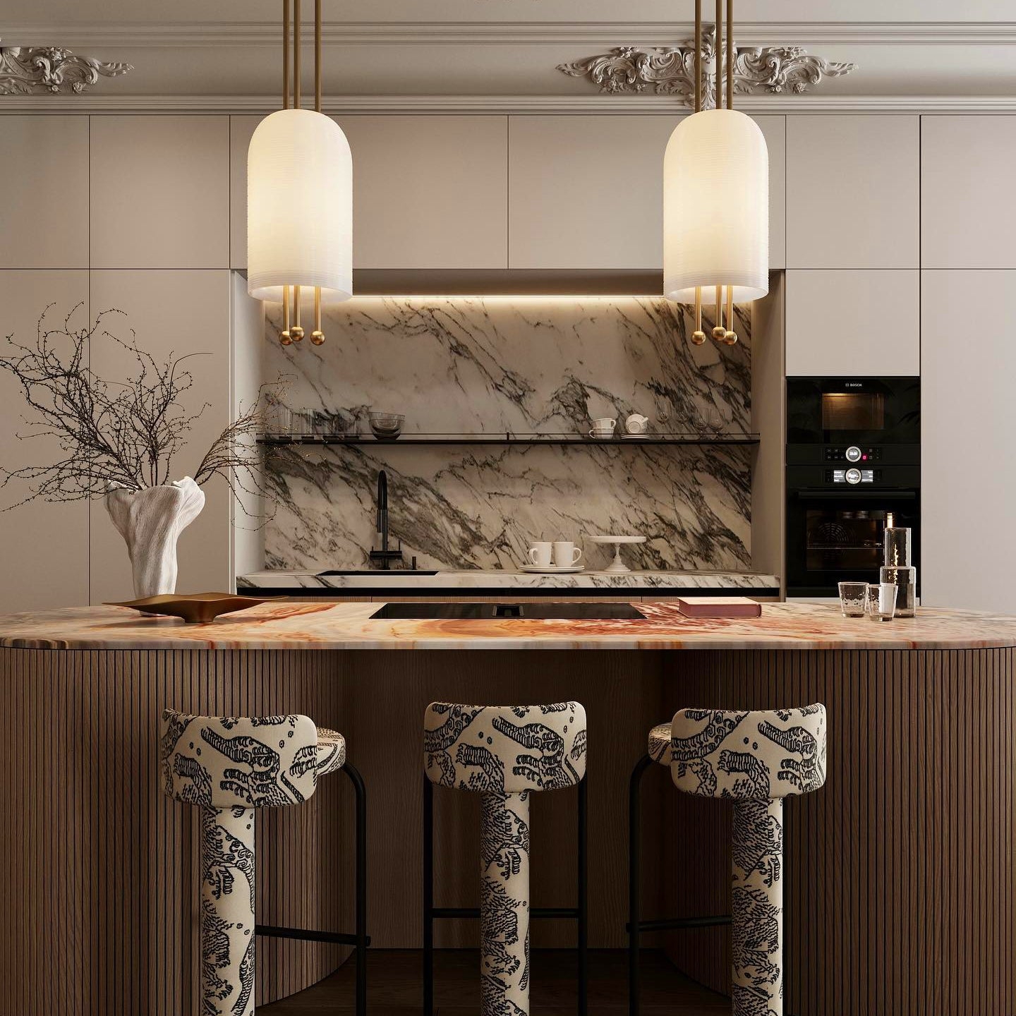 Lantern Glass Pendant Lamp D479