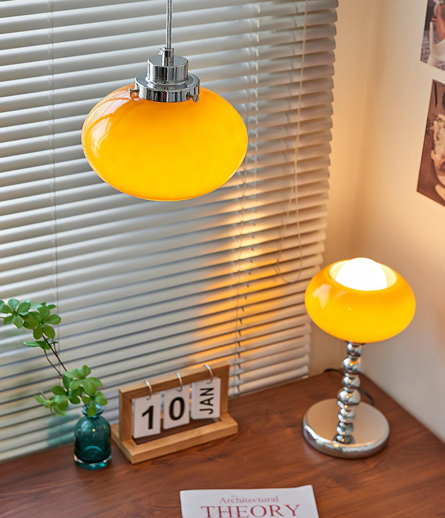 Oval Persimmon Table Light K564
