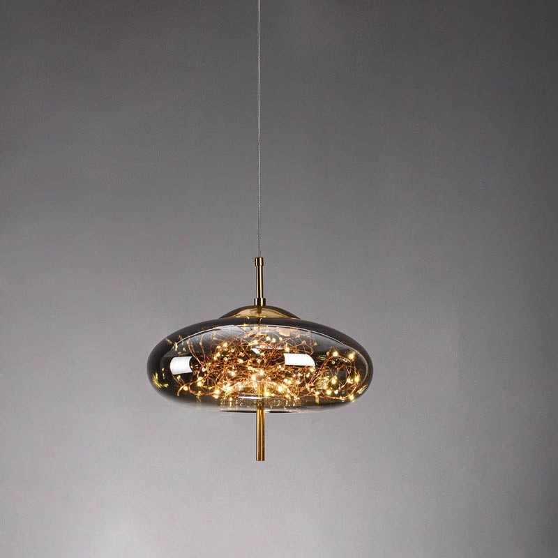 Scandinavian Cylinder Oval Glass Pendant Light K333