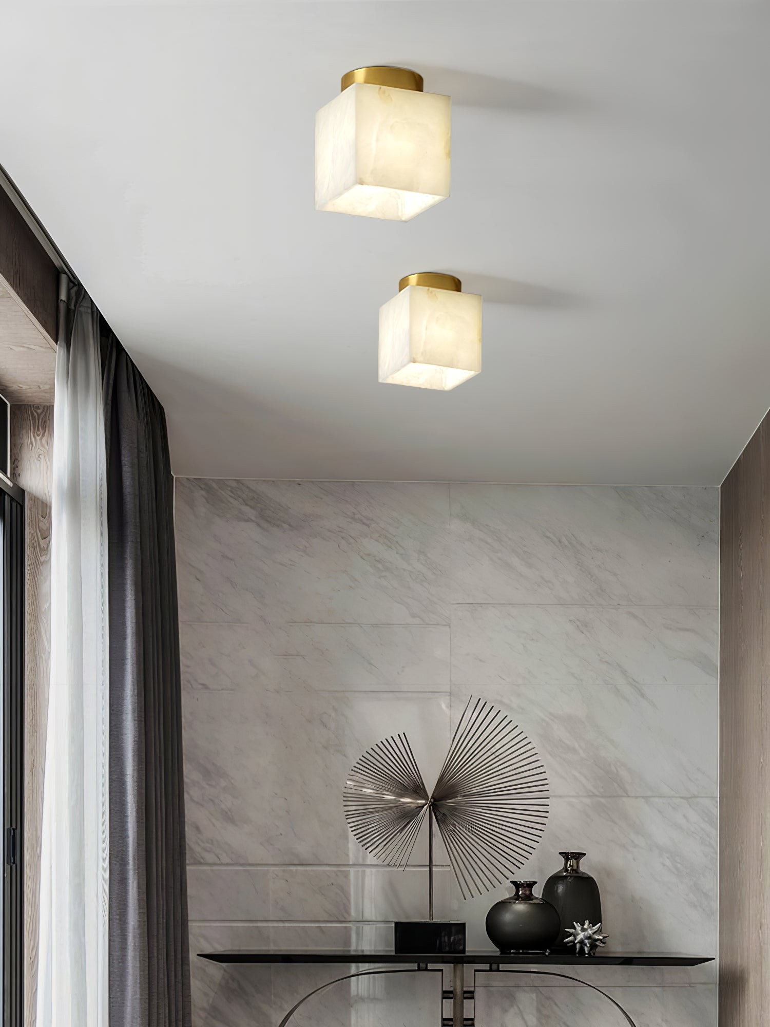Moon Alabaster Ceiling Lamp K528