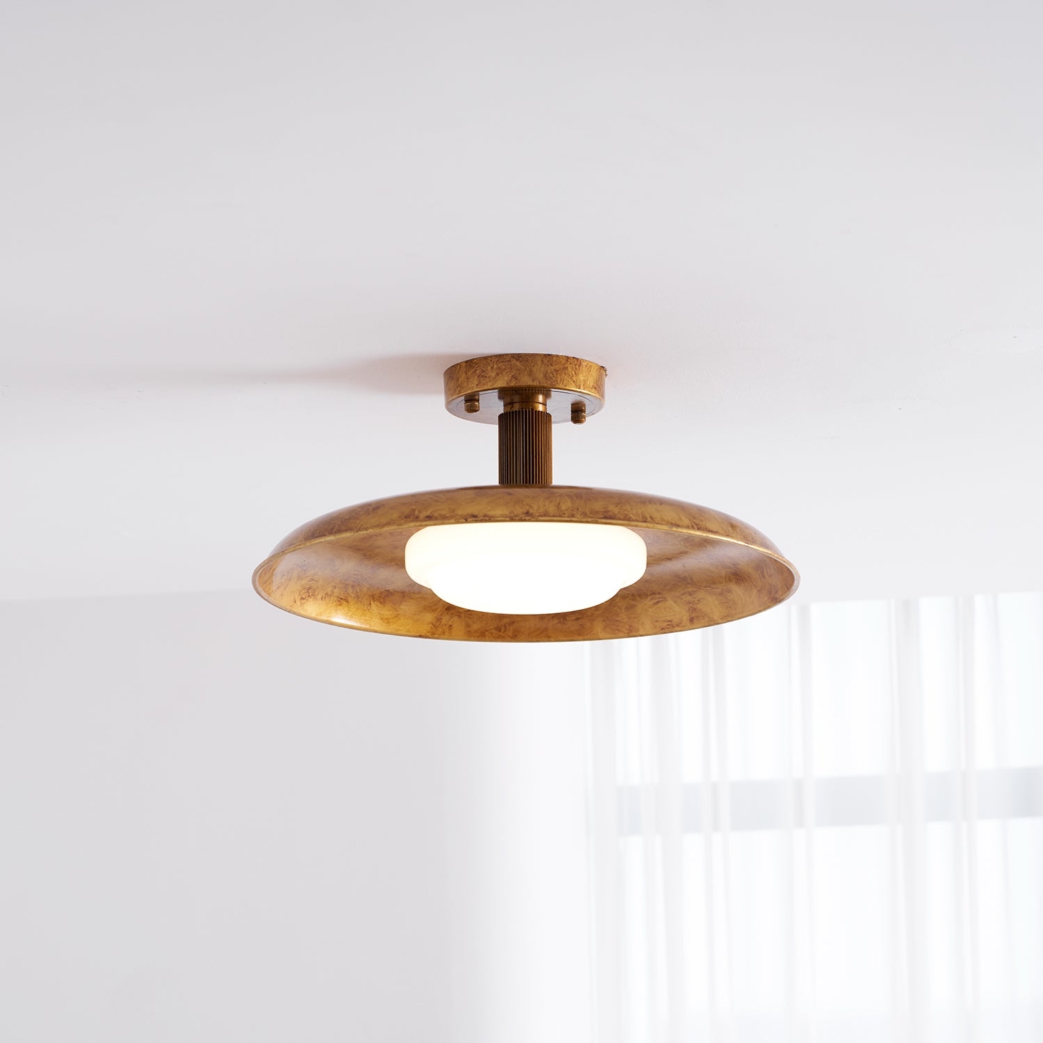 Pot-Lid Style Flat-Panel Ceiling Light D697