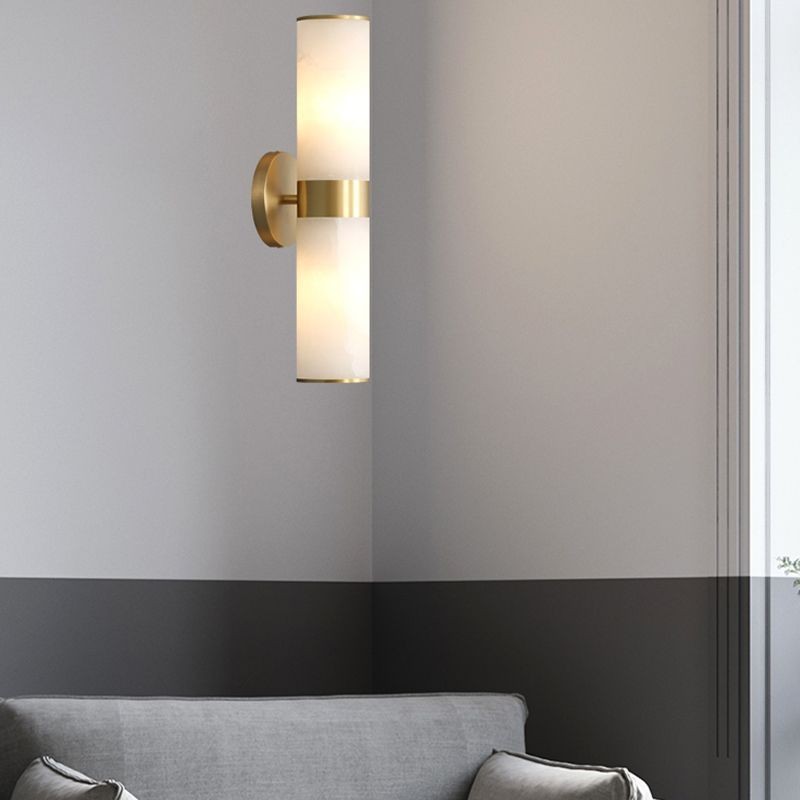 Modern Double Head Metal Brass Stone Vanity Wall Lamp K314