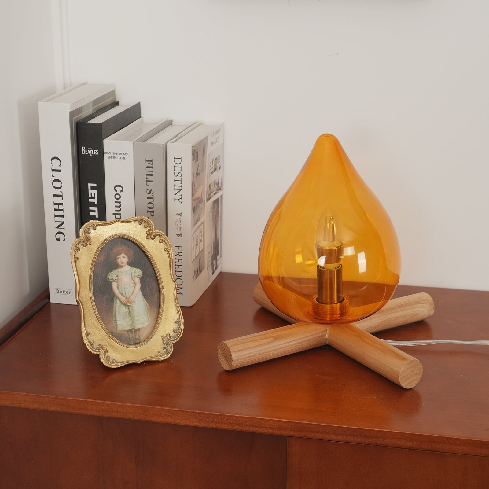 Funny Fire Shape Small Flame Table Lamp K381
