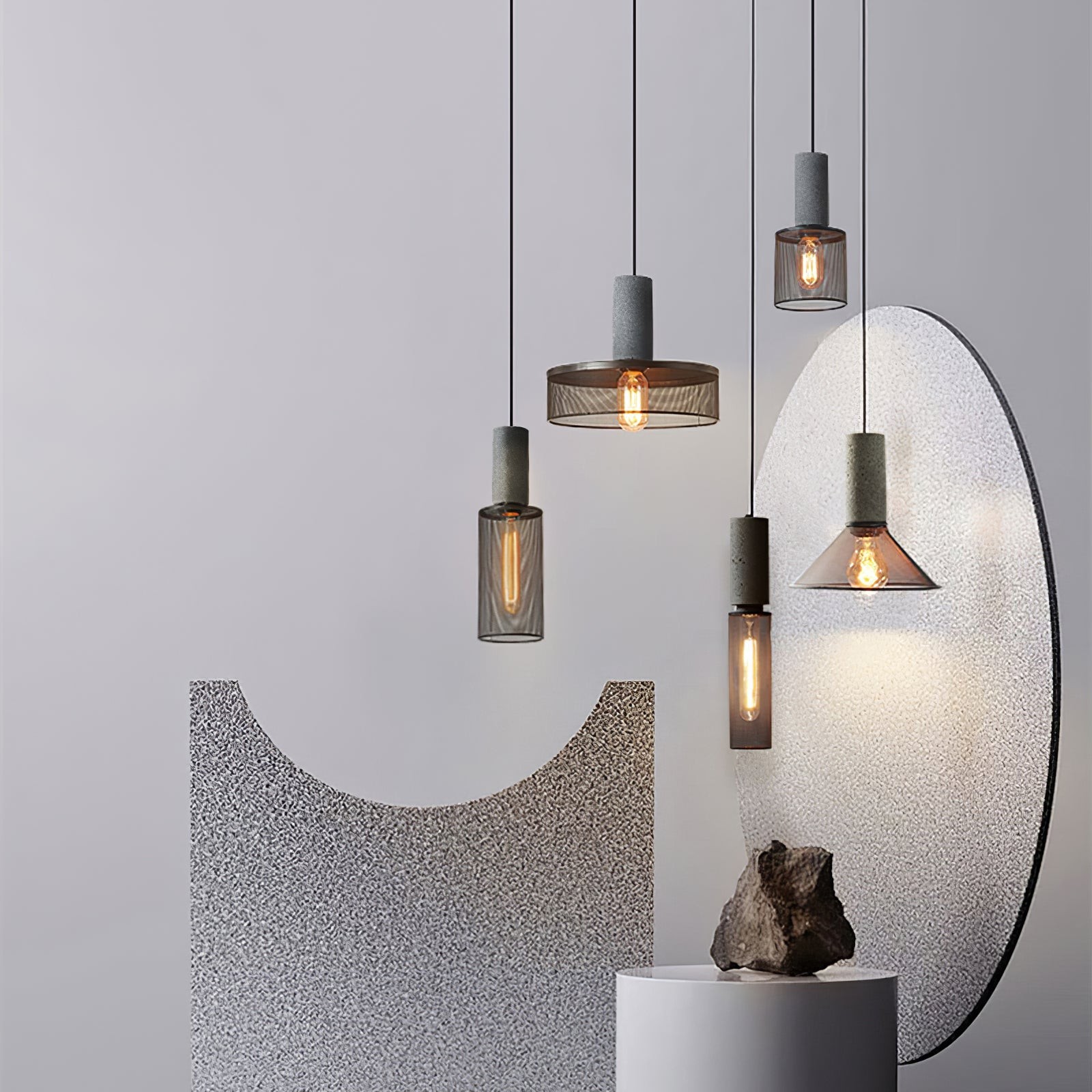 Cement Mesh Pendant Light K308