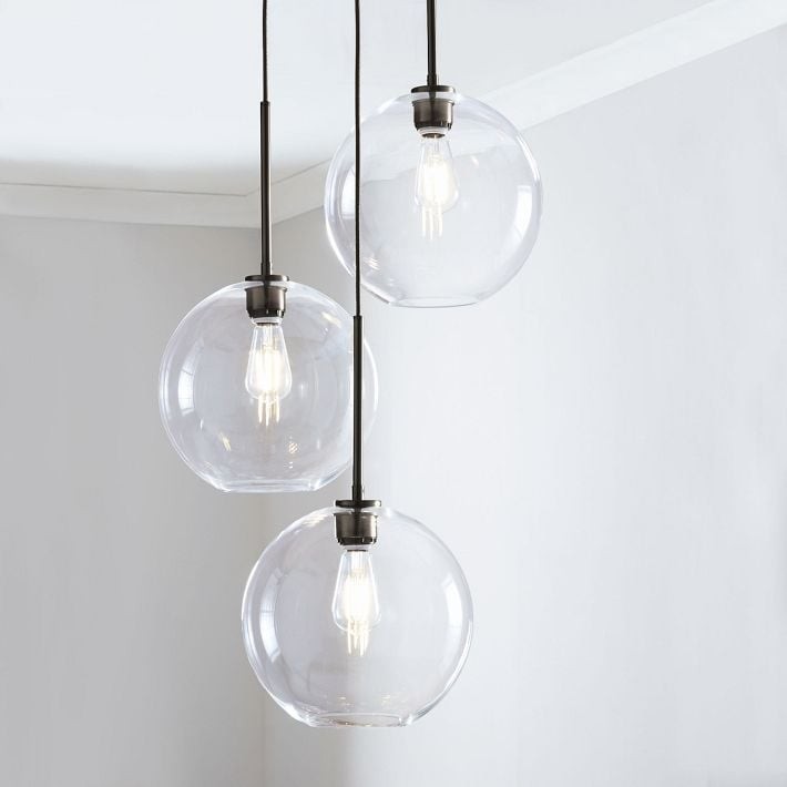Selvion Minimalist Crystal Chandelier - Handcrafted Glass Sculptural Lighting Fixture K1220