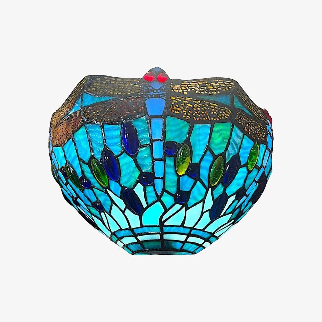 TF Dragonfly Pattern Wall light - Classic Hand-Cut Stained-Glass for Hallways K1890
