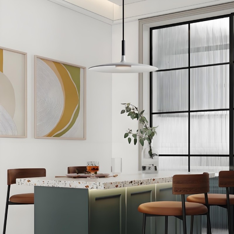 Vibrant Aplomb Large Pendant Light - Stylish Round Disc Pendan Light for Modern Interiors