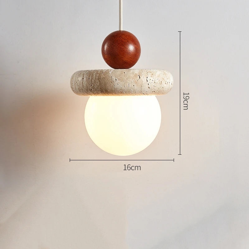 Cream Travertine Pendant Lamp D926