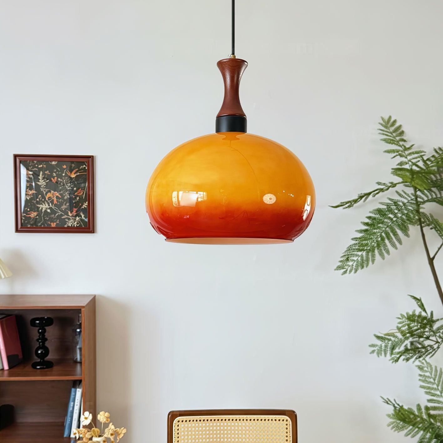 Spherical Orange Practical Luxury Pendant Lamp K561
