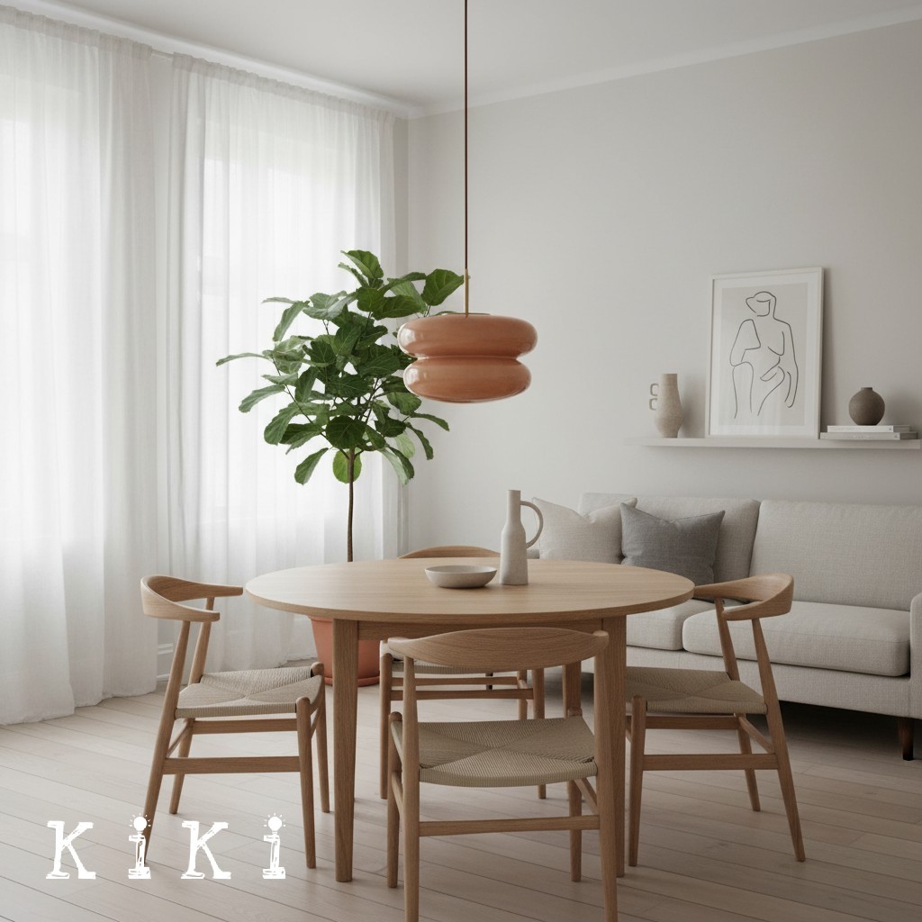Orra Modern Opal Shade Pendant Lamp – Minimalist Glass Hanging Light For Kitchen or Bedroom K1427