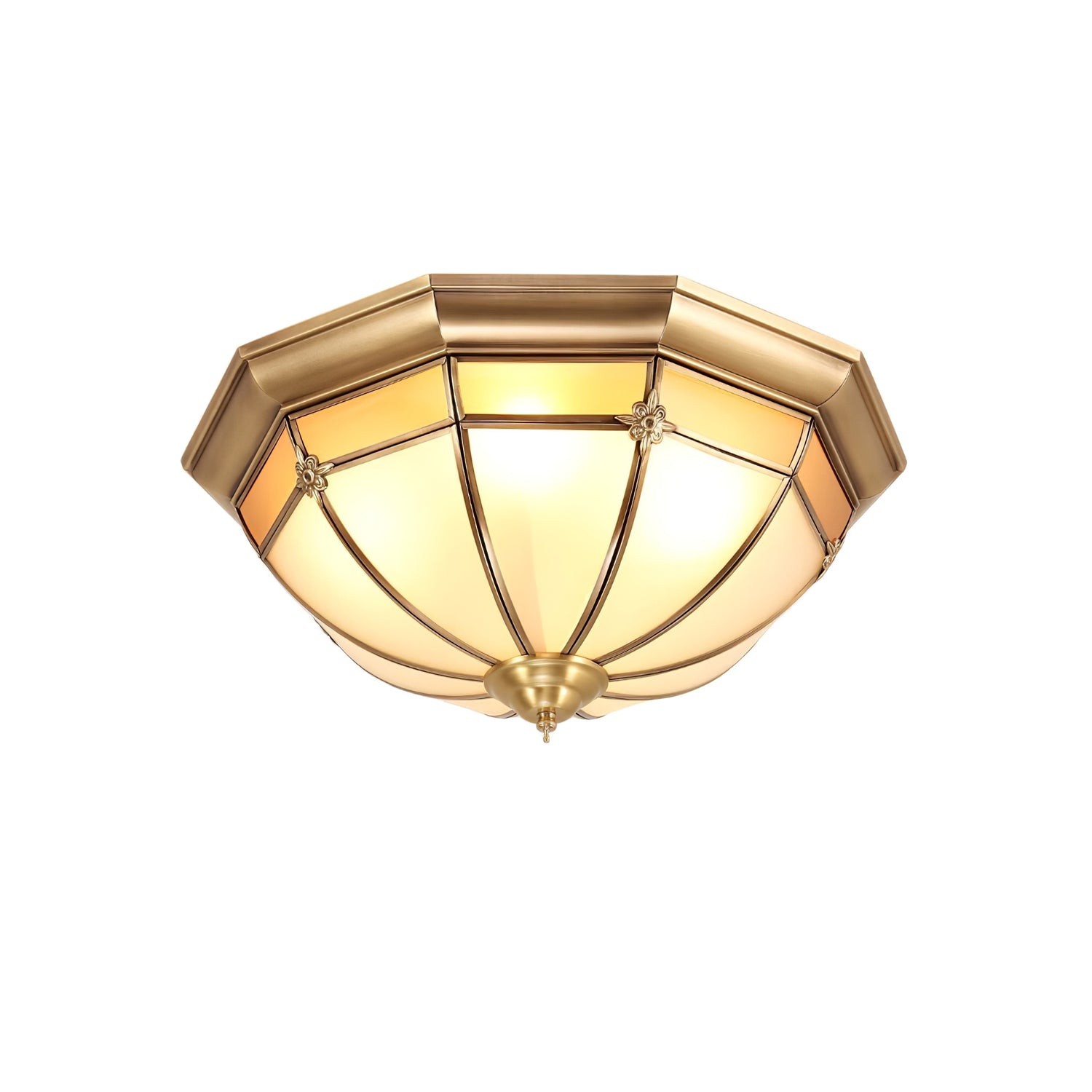 Dome Brass Flush Ceiling Lamp K350
