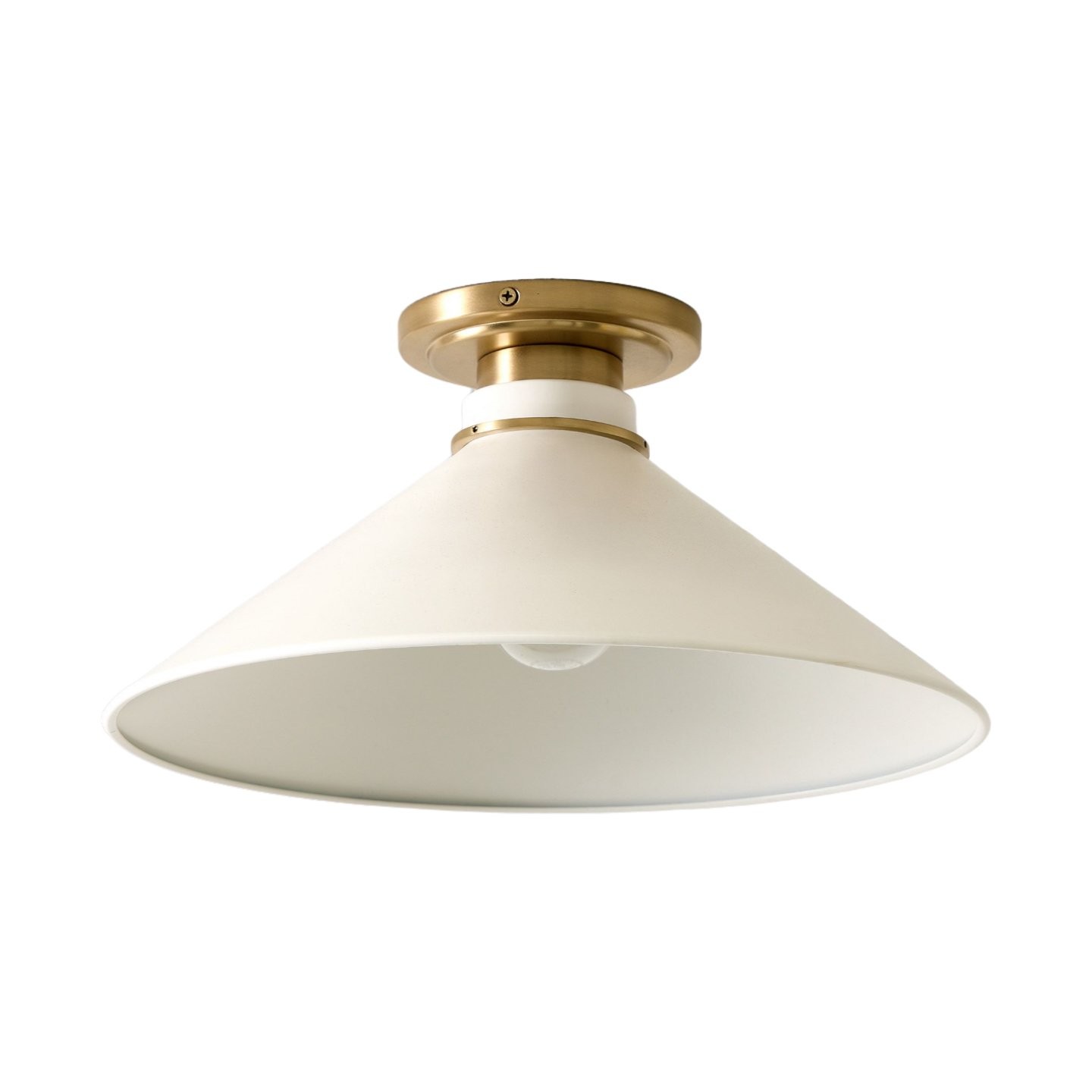 Aurenza Simple Flush Mount – Metal and Glass Ceiling Light for Any Room K1138
