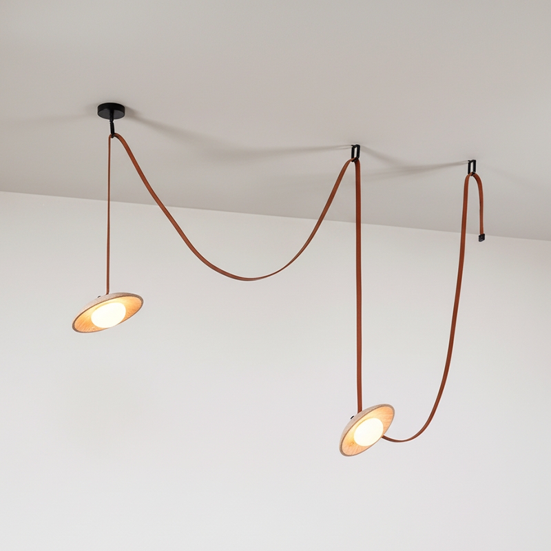 Light Rail Leather Pendant Lamp D688