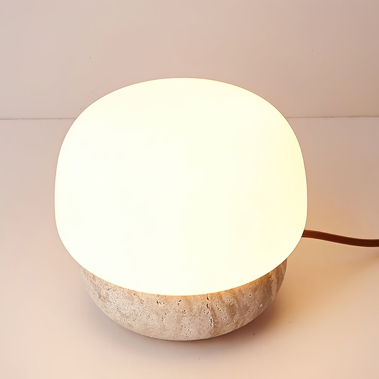Nordic Style Round Travertine Table Lamp K359