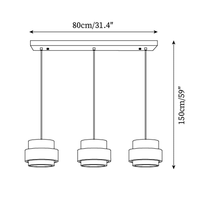 Cylinder Travertine Pendant Lamp K324