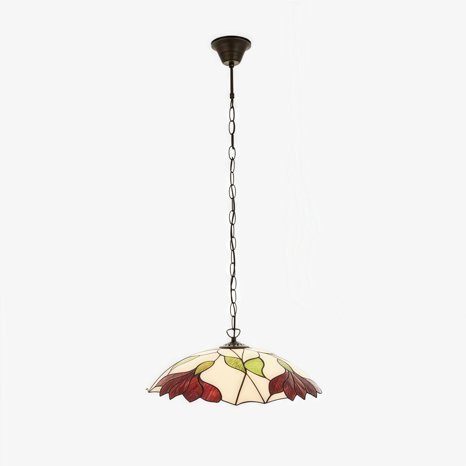 TF Botanica Floral Glass Pendant Light - Vintage Pendant Fixture K1961