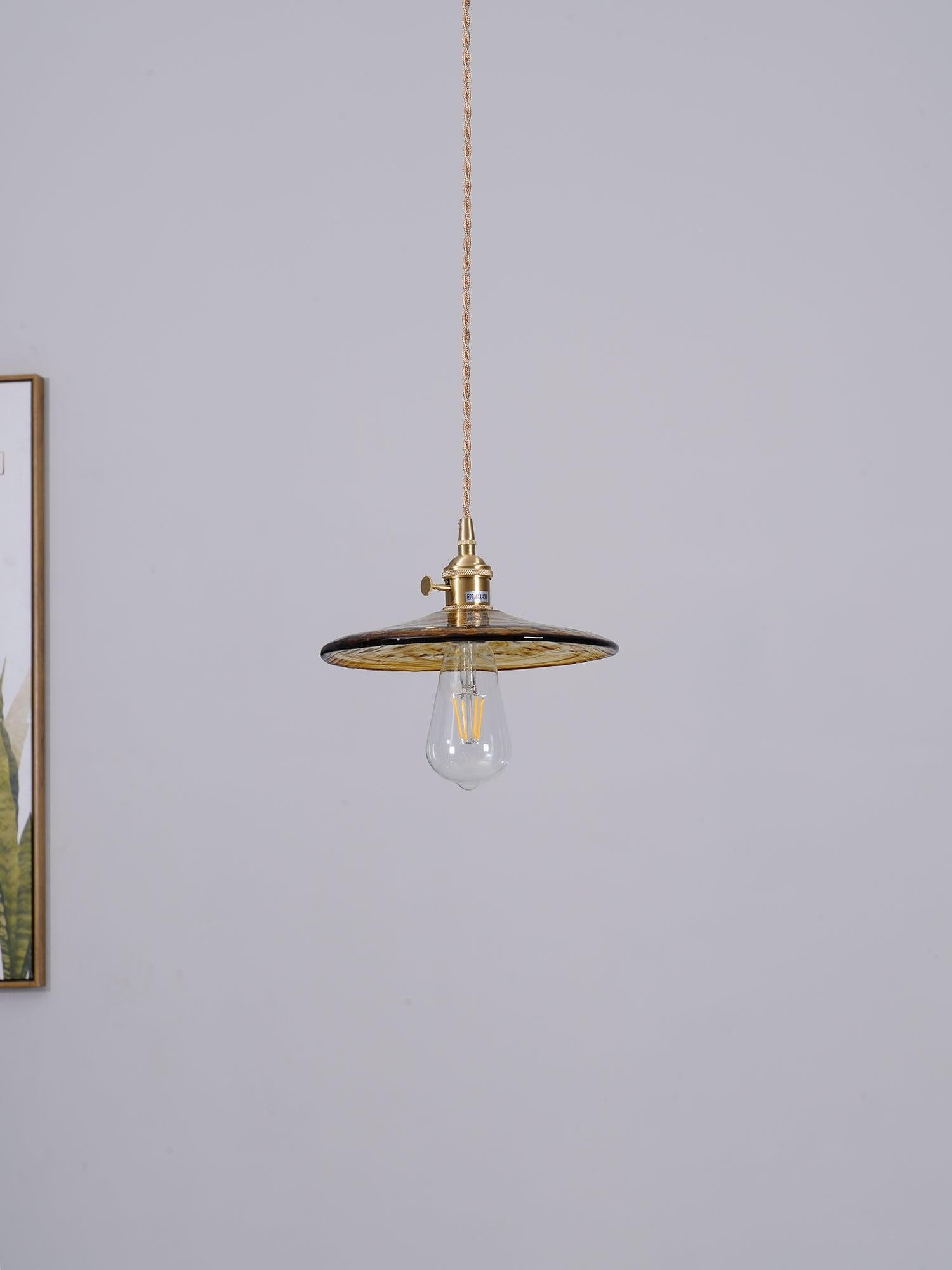 Brass Vintage Clear Glass Pendant Light K586