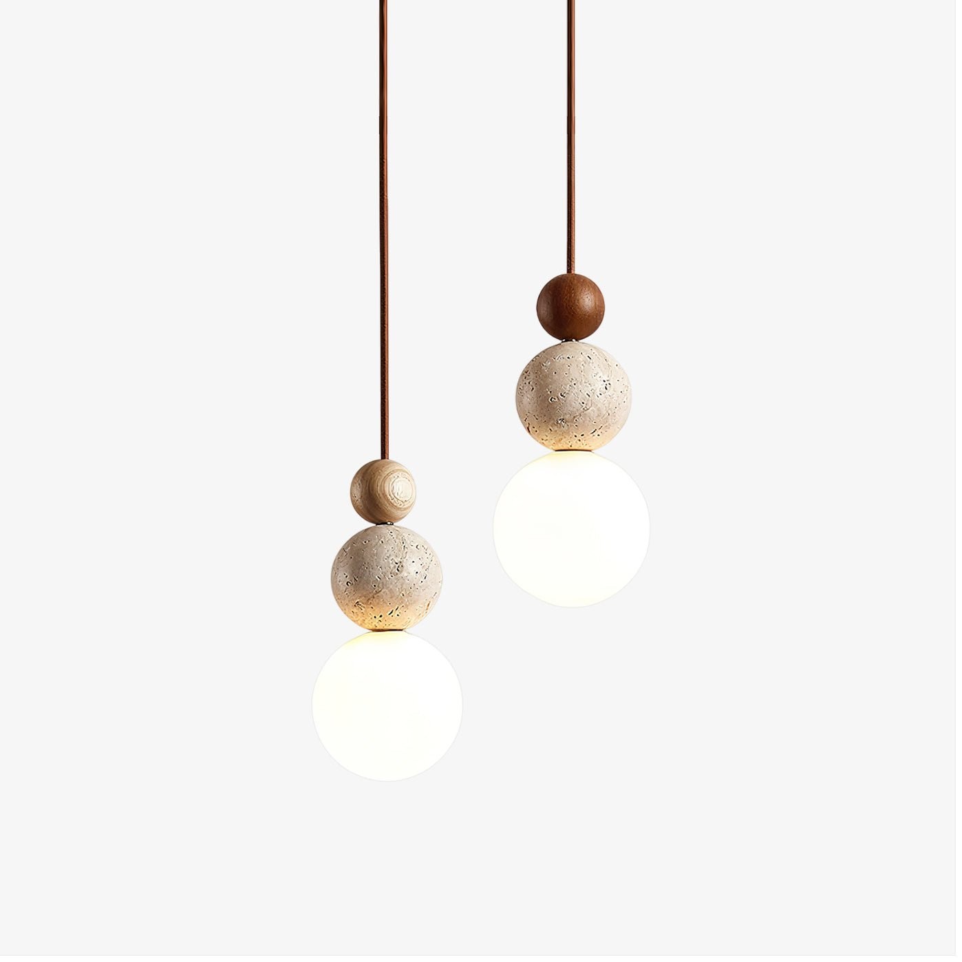 Modern Travertine Stone Globe Pendant Lamp K832