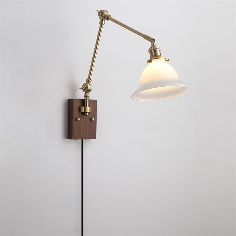 Banker Swing Arm Plug In Wall Light K253