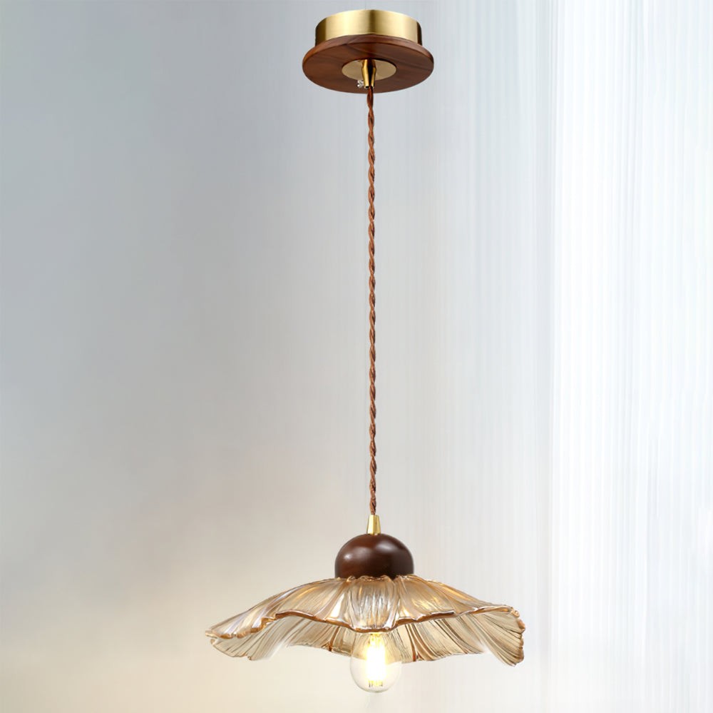 Scalloped Floral Pendant Lamp K1081