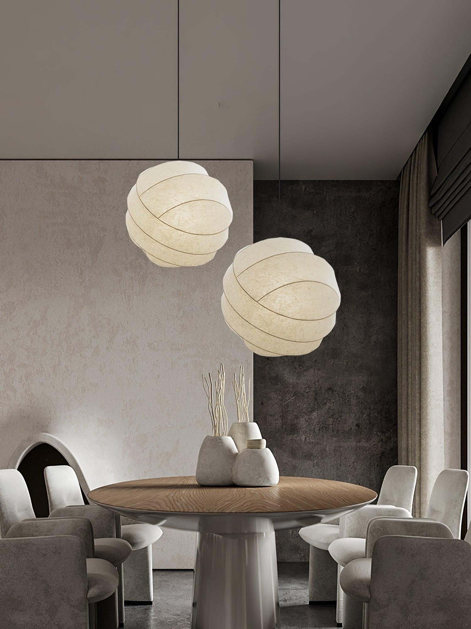 Wabi-Sabi Style Fiber Cocoon Pendant Lamp K732