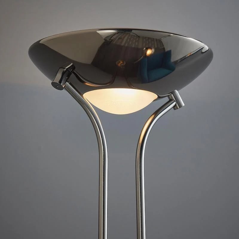 Linexis Art Deco Metal & Opal Glass Floor Lamp - Dual-Light Design for Modern Interiors K1910